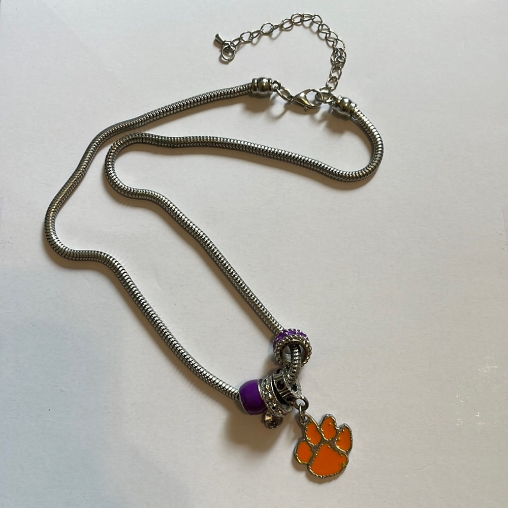 NWOT Clemson Charm Necklace!!!